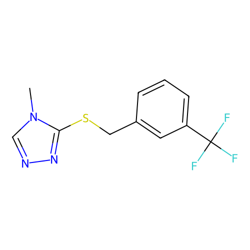 4-Methyl-3-[[3-(trifluoromethyl)phenyl]methylsulfanyl]-1,2,4-triazole structure