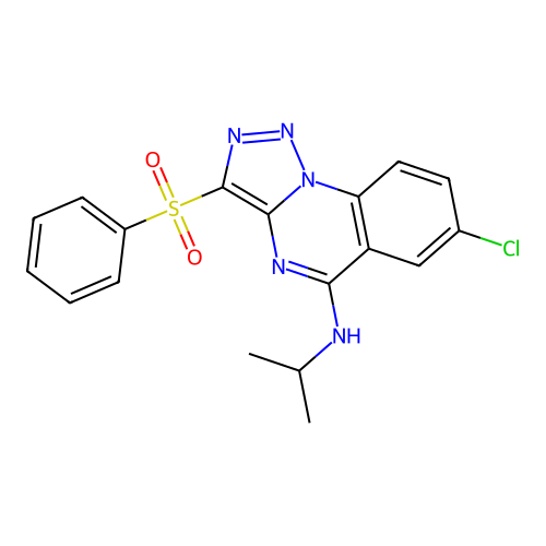 3-(benzenesulfonyl)-7-chloro-N-propan-2-yltriazolo[1,5-a]quinazolin-5-amine structure