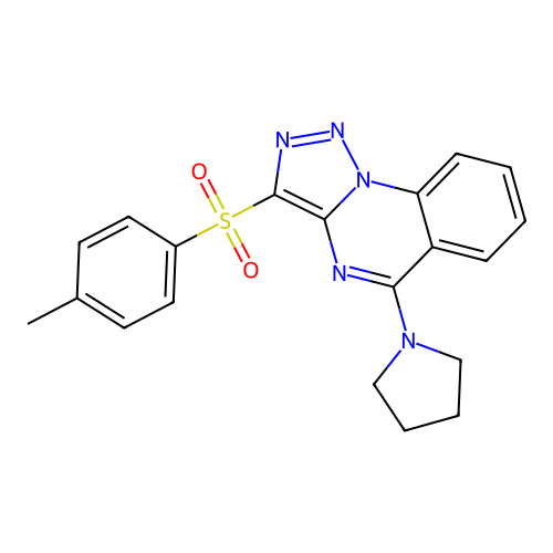 3-(4-Methylphenyl)sulfonyl-5-pyrrolidin-1-yltriazolo[1,5-a]quinazoline structure
