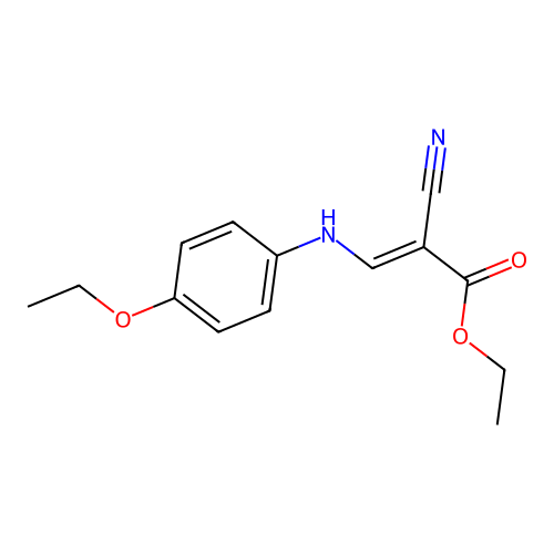 Ethyl 2-cyano-3-[(4-ethoxyphenyl)amino]prop-2-enoate structure