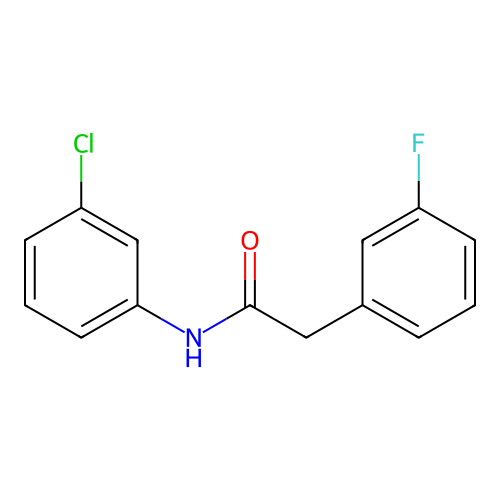 N-(3-chlorophenyl)-2-(3-fluorophenyl)acetamide structure