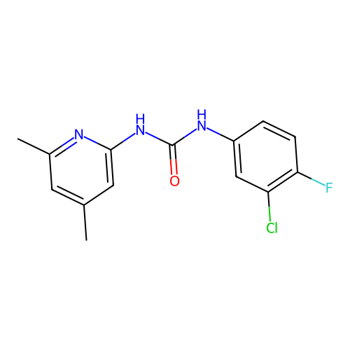 1-(3-Chloro-4-fluorophenyl)-3-(4,6-dimethylpyridin-2-yl)urea structure