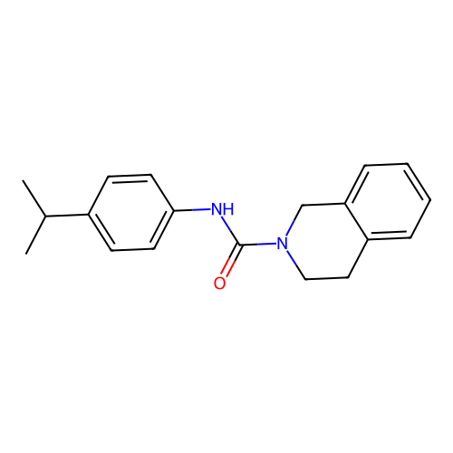 N-(4-propan-2-ylphenyl)-3,4-dihydro-1H-isoquinoline-2-carboxamide structure