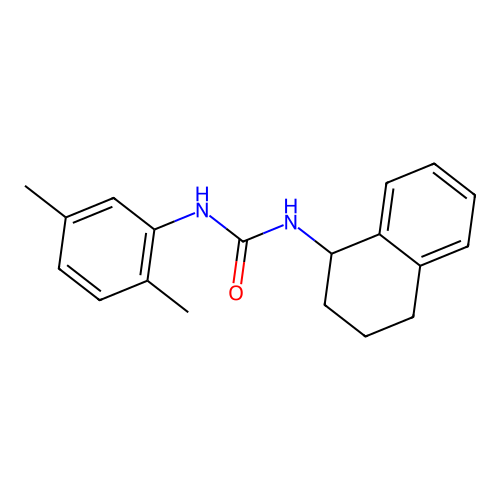 1-(2,5-Dimethylphenyl)-3-(1,2,3,4-tetrahydronaphthalen-1-yl)urea structure