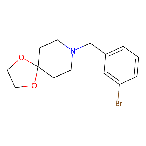 8-[(3-Bromophenyl)methyl]-1,4-dioxa-8-azaspiro[4.5]decane structure