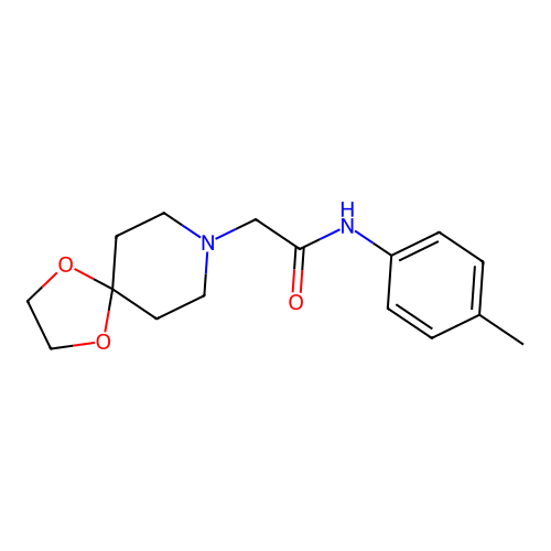 2-(1,4-dioxa-8-azaspiro[4.5]decan-8-yl)-N-(4-methylphenyl)acetamide structure