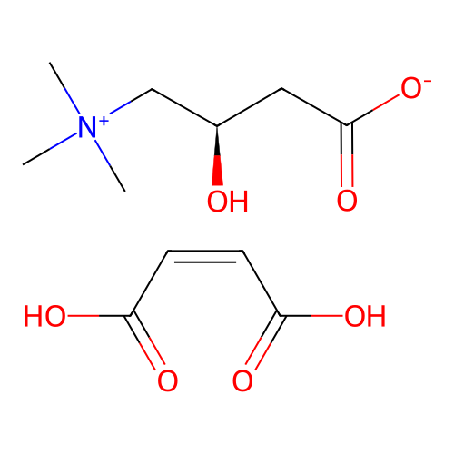 (Z)-but-2-enedioic acid;(3R)-3-hydroxy-4-(trimethylazaniumyl)butanoate structure