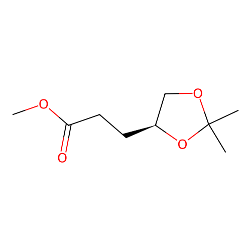 (S)-Methyl 3-(2,2-dimethyl-1,3-dioxolan-4-yl)propanoate structure