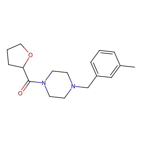 [4-[(3-Methylphenyl)methyl]piperazin-1-yl]-(oxolan-2-yl)methanone structure
