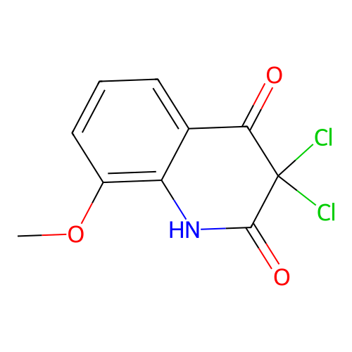 3,3-dichloro-8-methoxy-1H-quinoline-2,4-dione structure