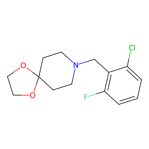 8-[(2-Chloro-6-fluorophenyl)methyl]-1,4-dioxa-8-azaspiro[4.5]decane structure