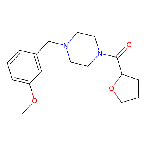 [4-[(3-Methoxyphenyl)methyl]piperazin-1-yl]-(oxolan-2-yl)methanone structure