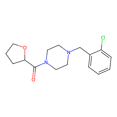 [4-[(2-Chlorophenyl)methyl]piperazin-1-yl]-(oxolan-2-yl)methanone structure