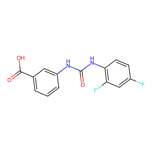3-{[(2,4-Difluorophenyl)carbamoyl]amino}benzoic acid structure