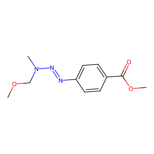 Methyl 4-[[methoxymethyl(methyl)amino]diazenyl]benzoate structure