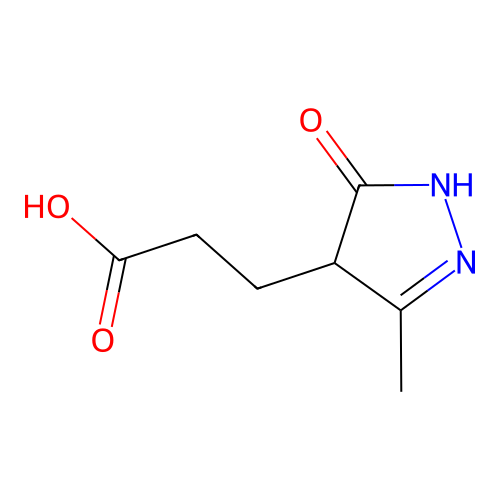 3-(3-methyl-5-oxo-4,5-dihydro-1H-pyrazol-4-yl)propanoic acid structure