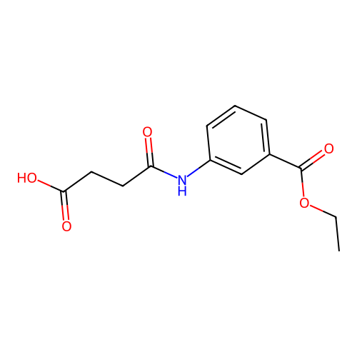 3-{N-[3-(ethoxycarbonyl)phenyl]carbamoyl}propanoic acid structure
