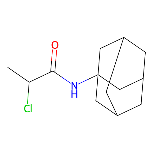 N-(adamantan-1-yl)-2-chloropropanamide structure