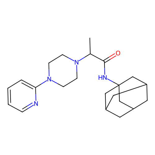 N-(adamantan-1-yl)-2-[4-(pyridin-2-yl)piperazin-1-yl]propanamide structure