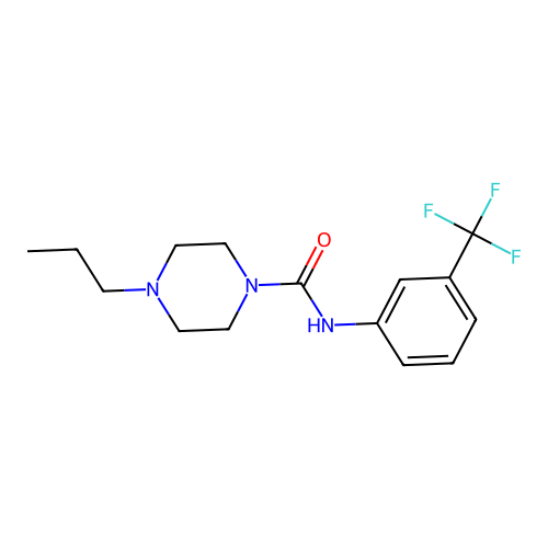 4-propyl-N-[3-(trifluoromethyl)phenyl]piperazine-1-carboxamide structure