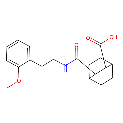 3-{[2-(2-Methoxyphenyl)ethyl]carbamoyl}bicyclo[2.2.2]octane-2-carboxylic acid structure