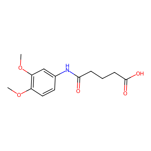 5-[(3,4-Dimethoxyphenyl)amino]-5-oxopentanoic acid structure