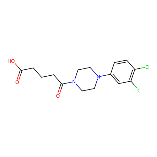 5-[4-(3,4-Dichlorophenyl)piperazin-1-yl]-5-oxopentanoic acid structure