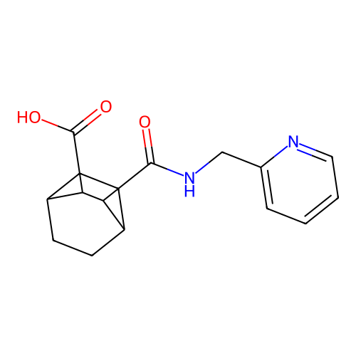 3-[(Pyridin-2-ylmethyl)carbamoyl]bicyclo[2.2.2]octane-2-carboxylic acid structure