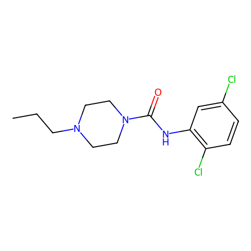 N-(2,5-dichlorophenyl)-4-propylpiperazine-1-carboxamide structure