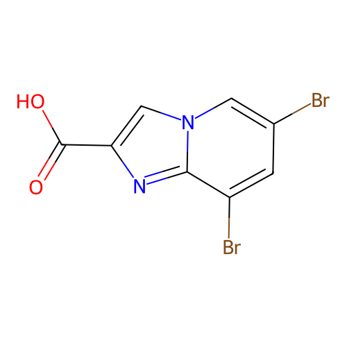 6,8-Dibromoimidazo[1,2-a]pyridine-2-carboxylic acid structure