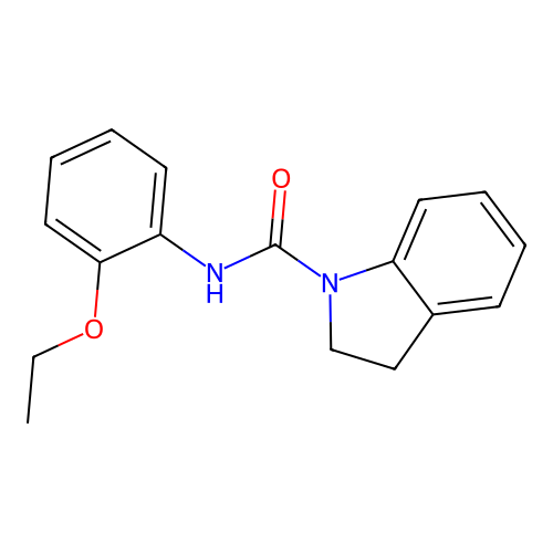 N-(2-ethoxyphenyl)-2,3-dihydroindole-1-carboxamide structure