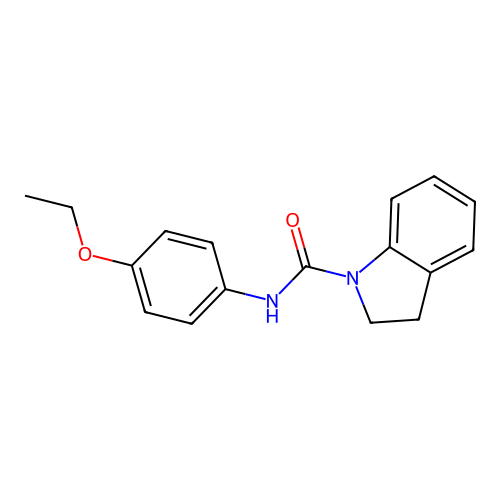 N-(4-ethoxyphenyl)-2,3-dihydroindole-1-carboxamide structure