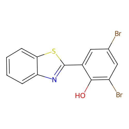 2-(1,3-Benzothiazol-2-yl)-4,6-dibromophenol structure