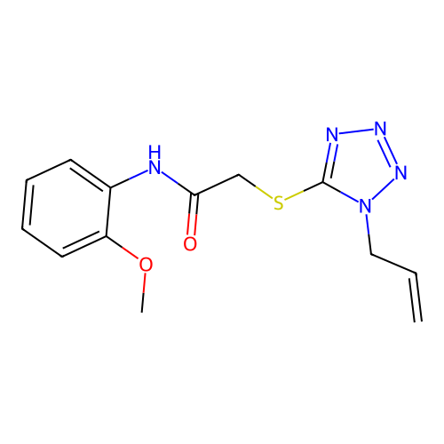 2-((1-allyl-1H-tetrazol-5-yl)thio)-N-(2-methoxyphenyl)acetamide structure