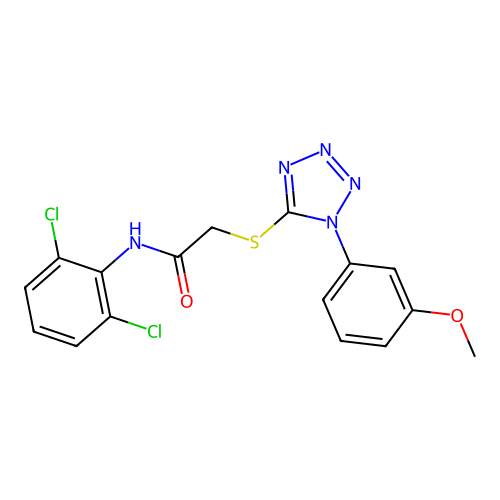 N-(2,6-dichlorophenyl)-2-((1-(3-methoxyphenyl)-1H-tetrazol-5-yl)thio)acetamide structure