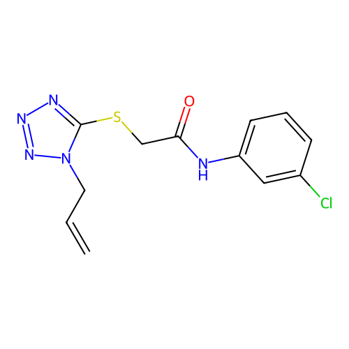 N-(3-chlorophenyl)-2-{[1-(prop-2-en-1-yl)-1H-tetrazol-5-yl]sulfanyl}acetamide structure