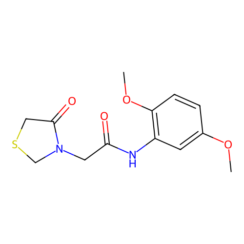 N-(2,5-dimethoxyphenyl)-2-(4-oxo-1,3-thiazolidin-3-yl)acetamide structure