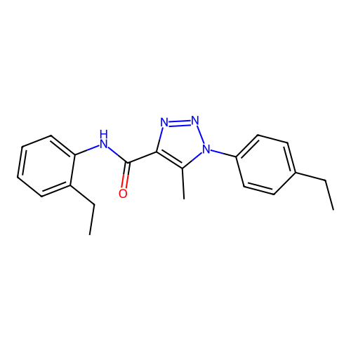 N-(2-ethylphenyl)-1-(4-ethylphenyl)-5-methyl-1H-1,2,3-triazole-4-carboxamide structure