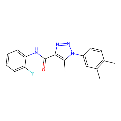 1-(3,4-dimethylphenyl)-N-(2-fluorophenyl)-5-methyltriazole-4-carboxamide structure
