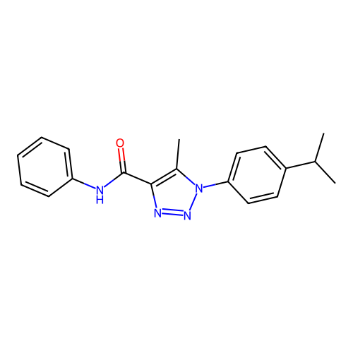 1-(4-isopropylphenyl)-5-methyl-N-phenyl-1H-1,2,3-triazole-4-carboxamide structure