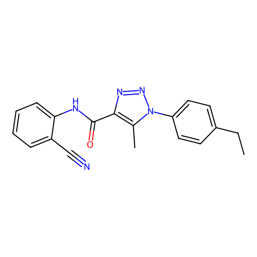 N-(2-cyanophenyl)-1-(4-ethylphenyl)-5-methyl-1H-1,2,3-triazole-4-carboxamide structure