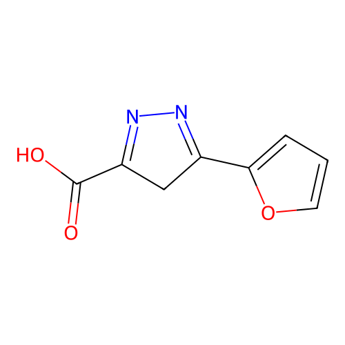 5-(furan-2-yl)-4H-pyrazole-3-carboxylic acid structure