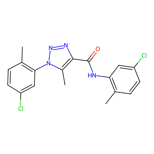 N,1-bis(5-chloro-2-methylphenyl)-5-methyl-1H-1,2,3-triazole-4-carboxamide structure
