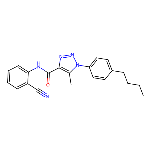 1-(4-butylphenyl)-N-(2-cyanophenyl)-5-methyl-1H-1,2,3-triazole-4-carboxamide structure