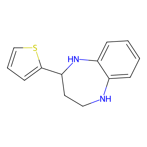 2-(thiophen-2-yl)-2,3,4,5-tetrahydro-1H-1,5-benzodiazepine structure