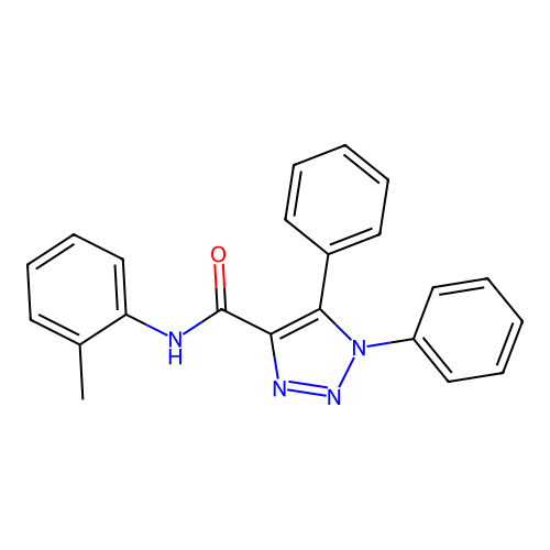 N-(2-methylphenyl)-1,5-diphenyl-1H-1,2,3-triazole-4-carboxamide structure
