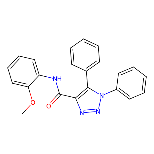 N-(2-methoxyphenyl)-1,5-diphenyltriazole-4-carboxamide structure