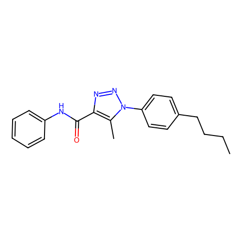 1-(4-butylphenyl)-5-methyl-N-phenyl-1H-1,2,3-triazole-4-carboxamide structure
