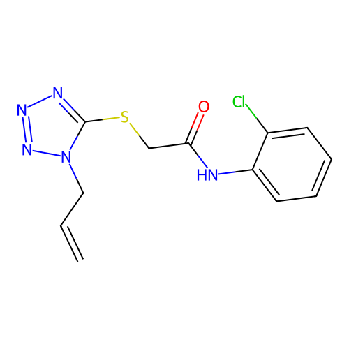 N-(2-chlorophenyl)-2-{[1-(prop-2-en-1-yl)-1H-tetrazol-5-yl]sulfanyl}acetamide structure