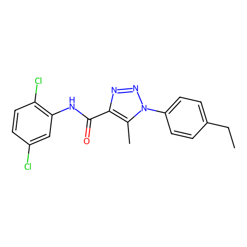 N-(2,5-dichlorophenyl)-1-(4-ethylphenyl)-5-methyl-1H-1,2,3-triazole-4-carboxamide structure